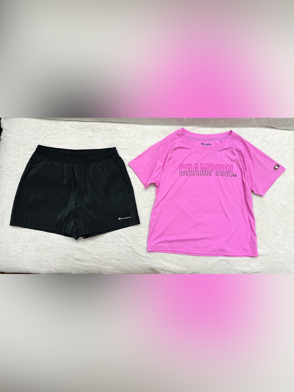 Lot Women Sport Clothes Top& Short Size S Champion Excellent Condition